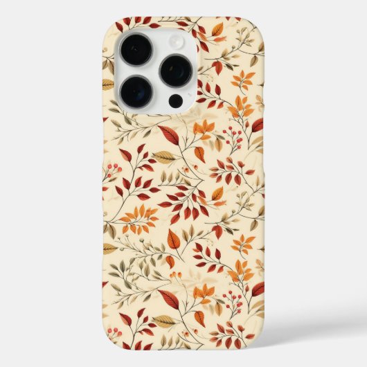 Elegant Fall Floral Pattern Case-Mate iPhone Case (Achterkant)
