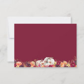 Elegant Fall Floral Pumpkin Wedding RSVP (Achterkant)