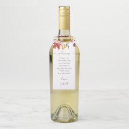 Elegant Fall Leaves Autumn Wedding  Flessenhanger