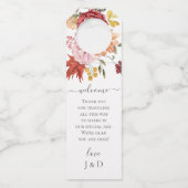 Elegant Fall Leaves Autumn Wedding  Flessenhanger (Voorkant)