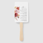 Elegant Fall Leaves Autumn Wedding Handwaaier (Achterkant)