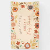 Elegant Fall Leaves Baby shower Spandoek (Verticaal)