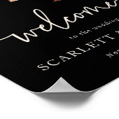 Elegant Fall Leaves Wedding Poster (Hoek)