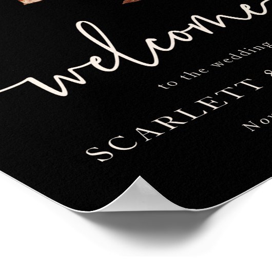 Elegant Fall Leaves Wedding Poster (Hoek)