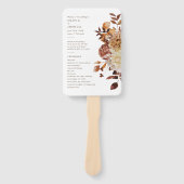 Elegant Fall Leaves Wedding Programme Handwaaier (Voorkant)