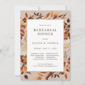 Elegant Fall Wedding Rehearsal Dinner Kaart (Voorkant)