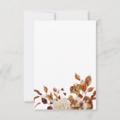 Elegant Fall Wedding RSVP Kaartje (Achterkant)