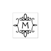 Elegant familie monogram 	rubberstempel (Afrduk)