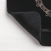 Elegant Familienaam Monogram Black Muismat (Hoek)