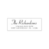 Elegant familienaam Script Return-adres Zelfinktende Stempel (Design)