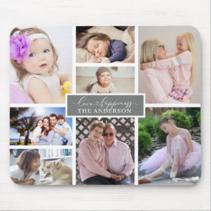 Elegant Family 8 Foto Collage en Name Personali Muismat