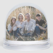 Elegant family photo monogram name personalized (Avant)