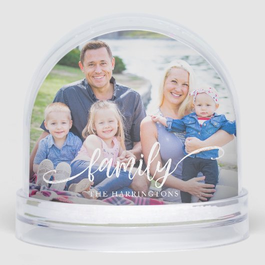 Elegant Family Photo Snow Globe (Avant)
