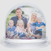 Elegant Family Photo Snow Globe Sneeuwbol (Voorkant)