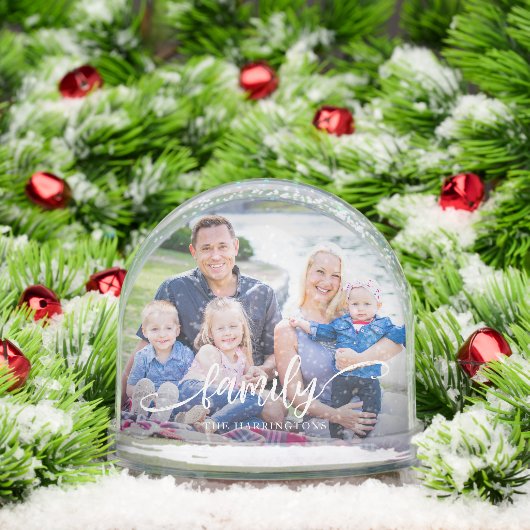 Elegant Family Photo Snow Globe Sneeuwbol (Kerstmis)