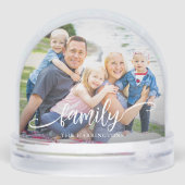 Elegant Family Photo Snow Globe Sneeuwbol (Achterkant)