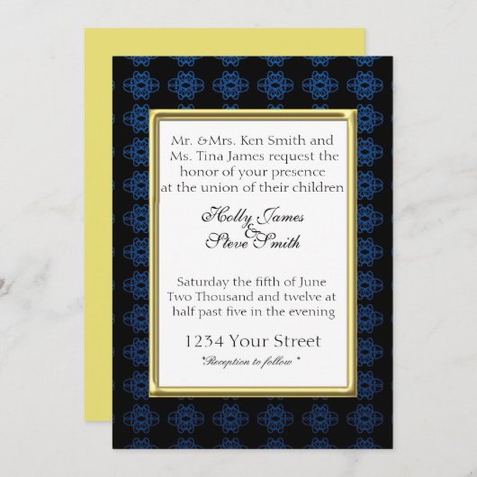 Élégant Fancy Fringe Mariage Invitations (Devant / Derrière)