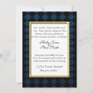 Élégant Fancy Fringe Mariage Invitations