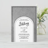 Elegant fancy uitnodiging tot uitzending van bruil (Staand voorkant)