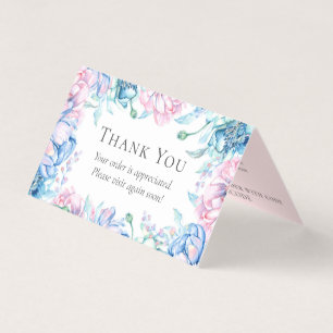 Elegant Farmhouse Waterverf Floral Hartelijk dank Kaart
