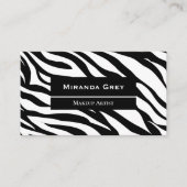 Elegant Fashionable Zebra Pattern Visitekaartje (Voorkant)