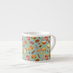 Elegant Fast Food Patroon Espresso Kop