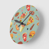 Elegant Fast Food Patroon Ronde Klok (Hoek)