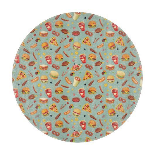 Elegant Fast Food Patroon Snijplank (Voorkant)