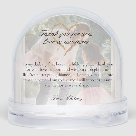 Elegant Father of the Bride Photo Memory Keepsake (Arrière)