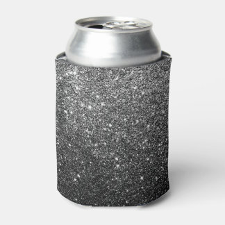 Elegant Faux Black Glitter Blikjeskoeler