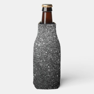 Elegant Faux Black Glitter Flesjeskoeler
