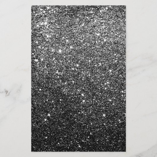 Elegant Faux Black Glitter Flyer (Voorkant)