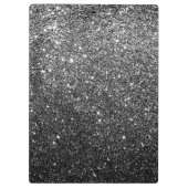 Elegant Faux Black Glitter Klembord (Achterkant)