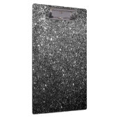 Elegant Faux Black Glitter Klembord (Rechts)