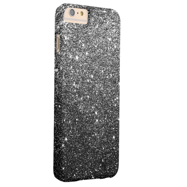 Elegant Faux Black Glitter Luxury Case-Mate iPhone Case (Achterkant/Rechts)