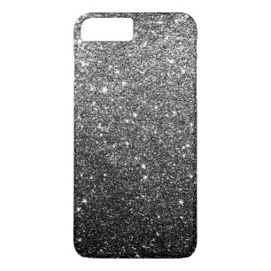 Elegant Faux Black Glitter Luxury iPhone 8 Plus / 7 Plus Hoesje