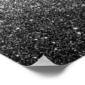 Elegant Faux Black Glitter Poster (Hoek)