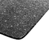 Elegant Faux Black Glitter Snijplank (Hoek)