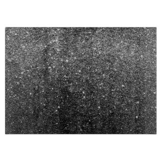 Elegant Faux Black Glitter Snijplank