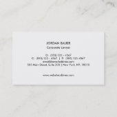 Elegant Faux Brown Linen Professional Visitekaartje (Achterkant)