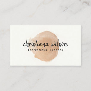 ELEGANT FAUX COPPER BLACK BRUSH STROKE CALLIGRAPHY VISITEKAARTJE