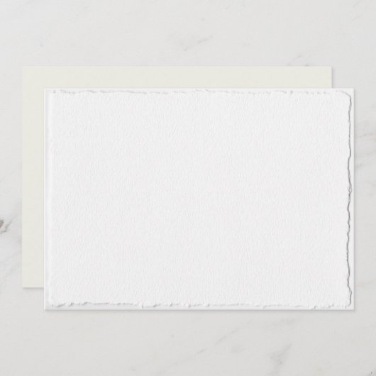 Elégant Faux Deckle Edge Enregistrer le Modèle de (Devant / Derrière)