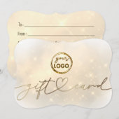 élégant faux éclaire votre carte cadeau de logo (Devant / Derrière)
