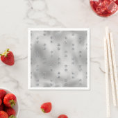 Elegant Faux Foil Silver Stars Christmas Servet (Insitu)