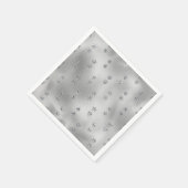 Elegant Faux Foil Silver Stars Christmas Servet (Hoek)