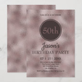 Elegant Faux Glitter Birthday Uitnodiging (Voorkant / Achterkant)