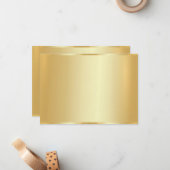 Elégant Faux Gold Blank Modèle Lin Luxueux (Devant/Arrière en situation)