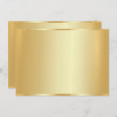 Elégant Faux Gold Blank Modèle Lin Luxueux (Devant / Derrière)