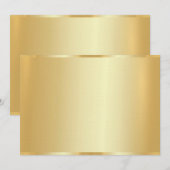 Elegant Faux Gold Blank Sjabloon Luxe (Voorkant / Achterkant)
