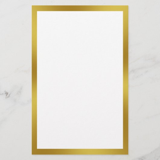 Elegant Faux Gold Border Monogram Business Briefpapier (Achterkant)